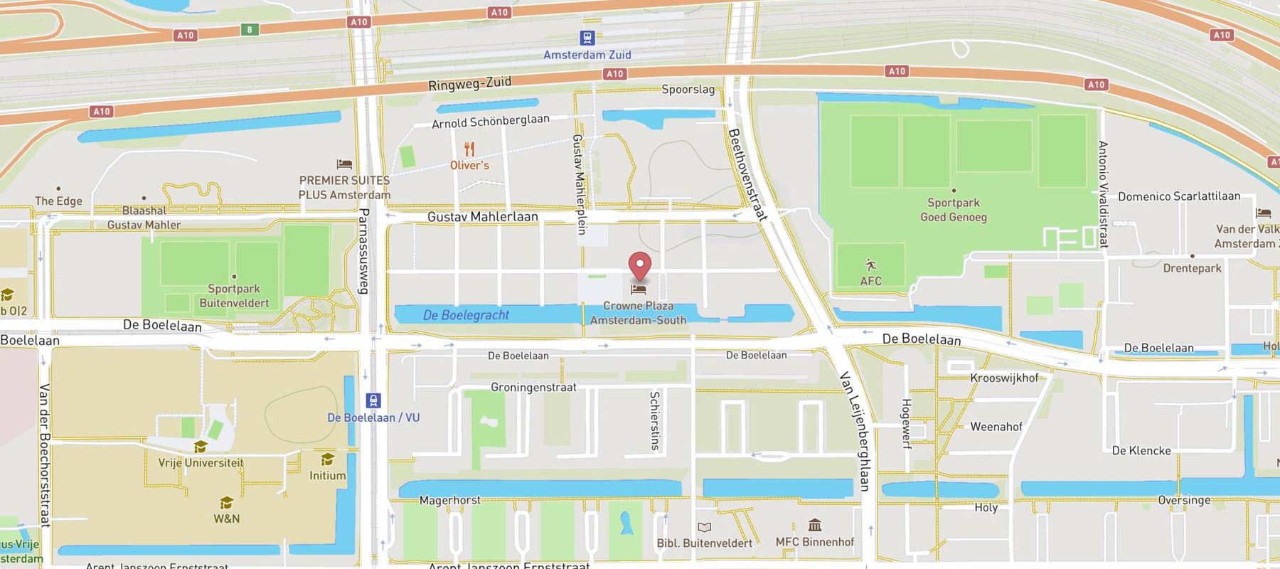 Crowne Plaza Amsterdam - South map
