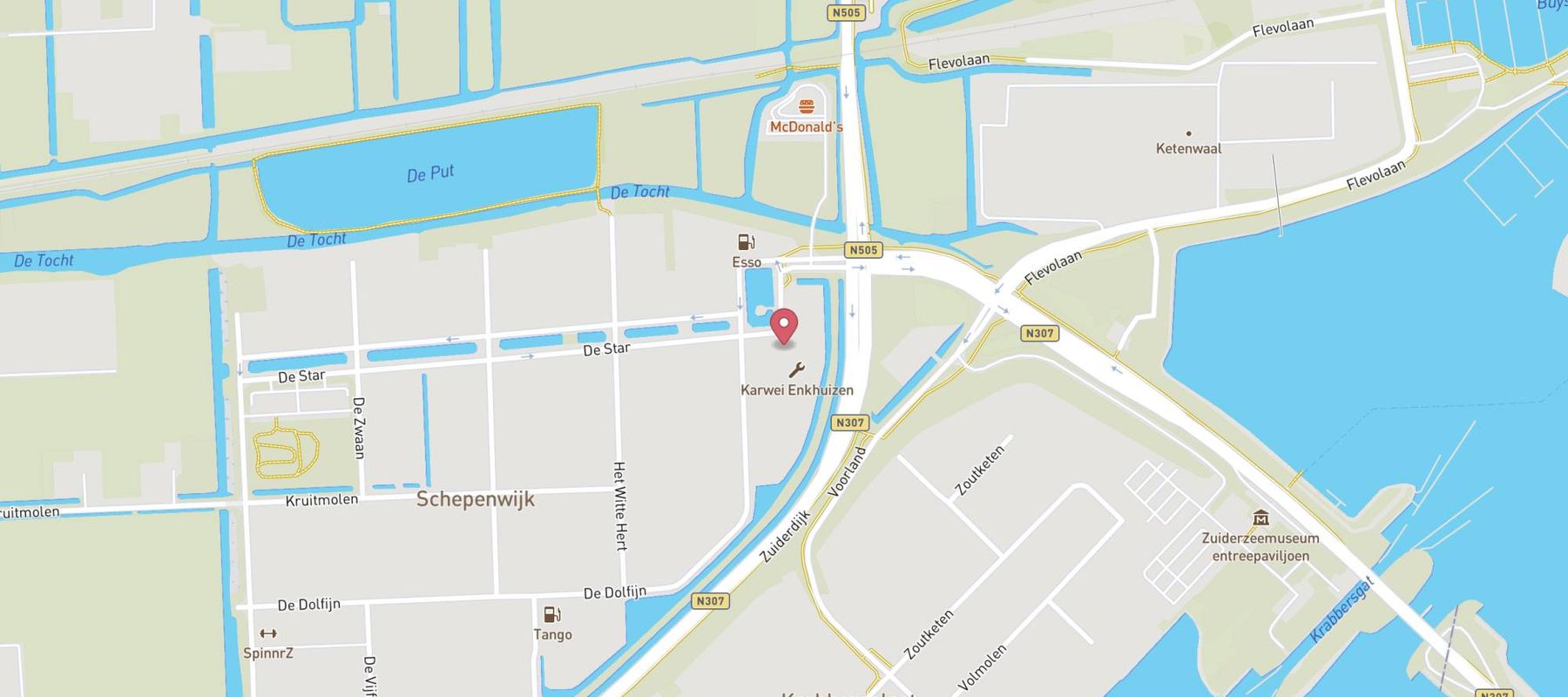 Karwei bouwmarkt Enkhuizen map