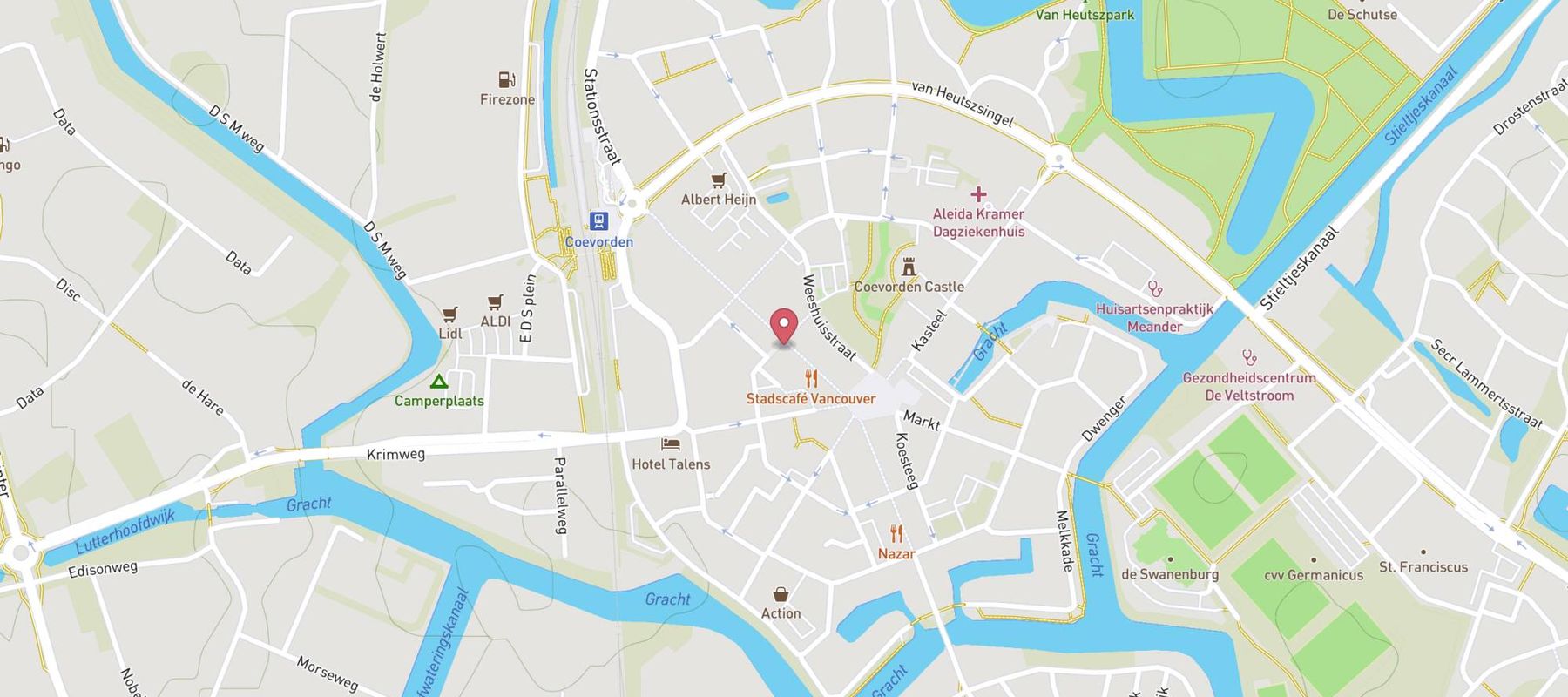 Hans Anders Opticien Coevorden map