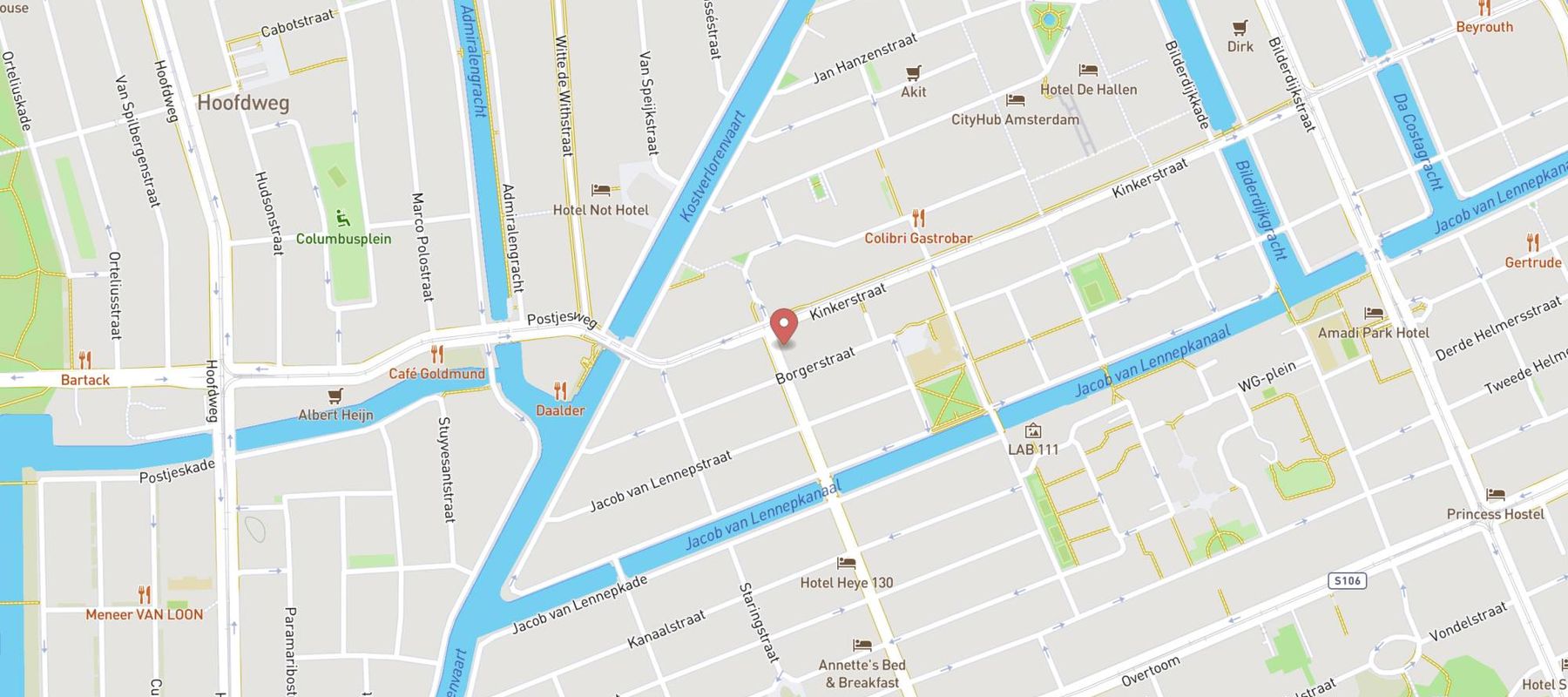 HEMA Amsterdam-Kinkerstraat map