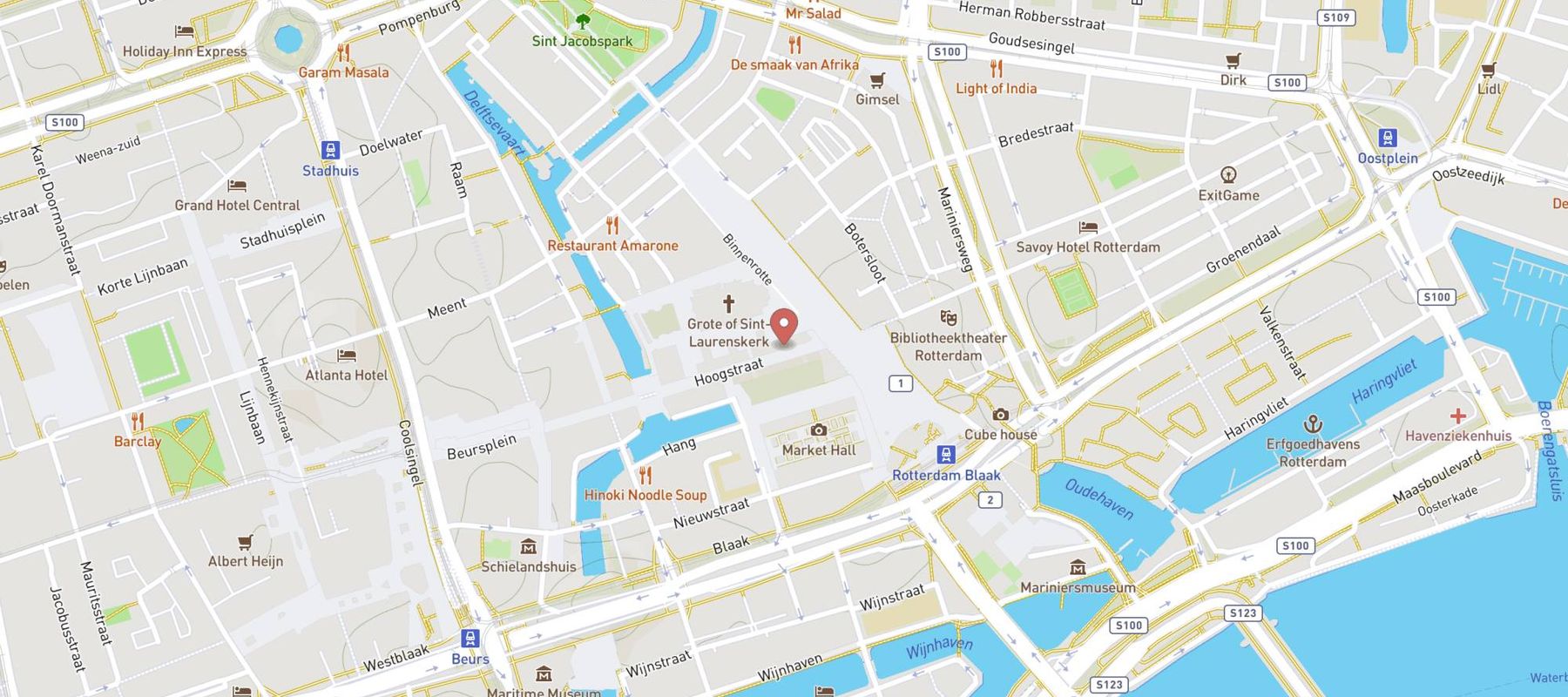 Boekhandel De Slegte Rotterdam map