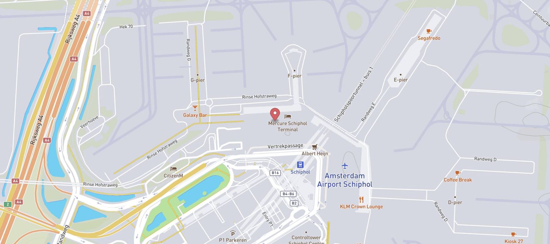GASSAN Schiphol map