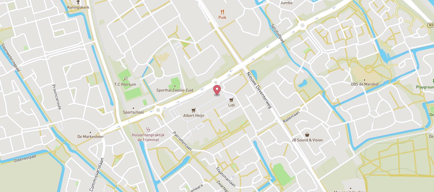 HEMA Zwolle-zuid map