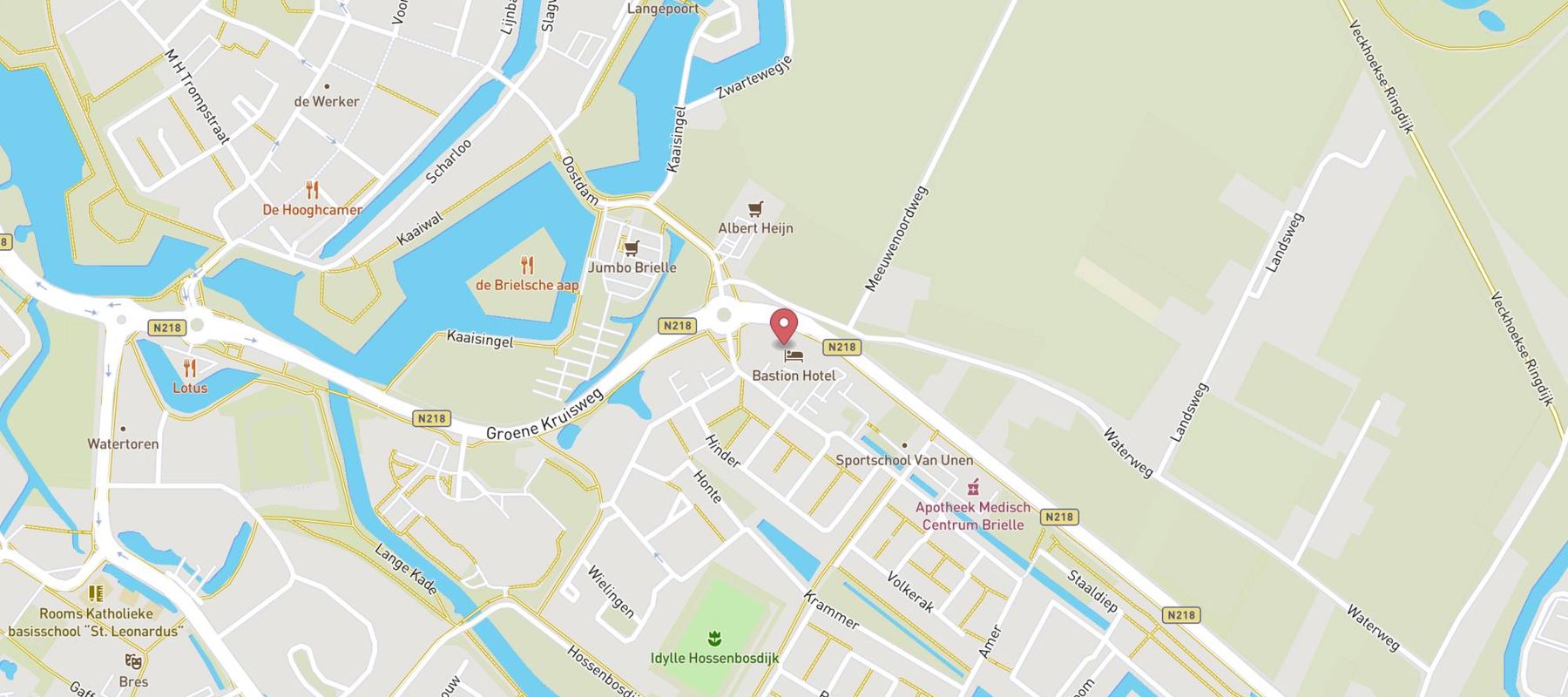 Bastion Hotel Brielle Europoort map