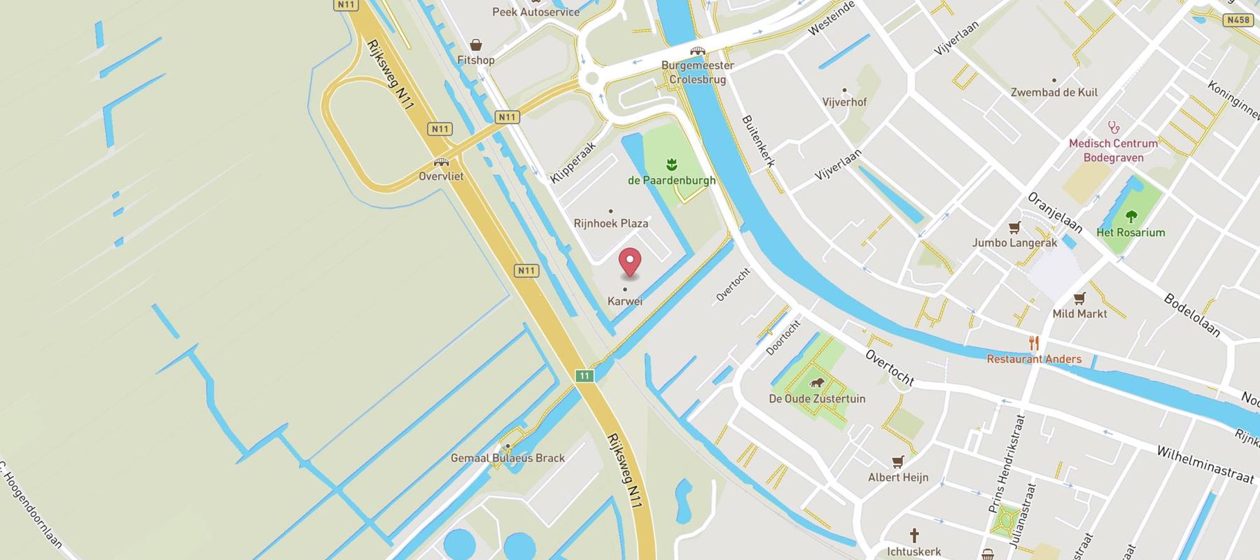 Karwei bouwmarkt Bodegraven map