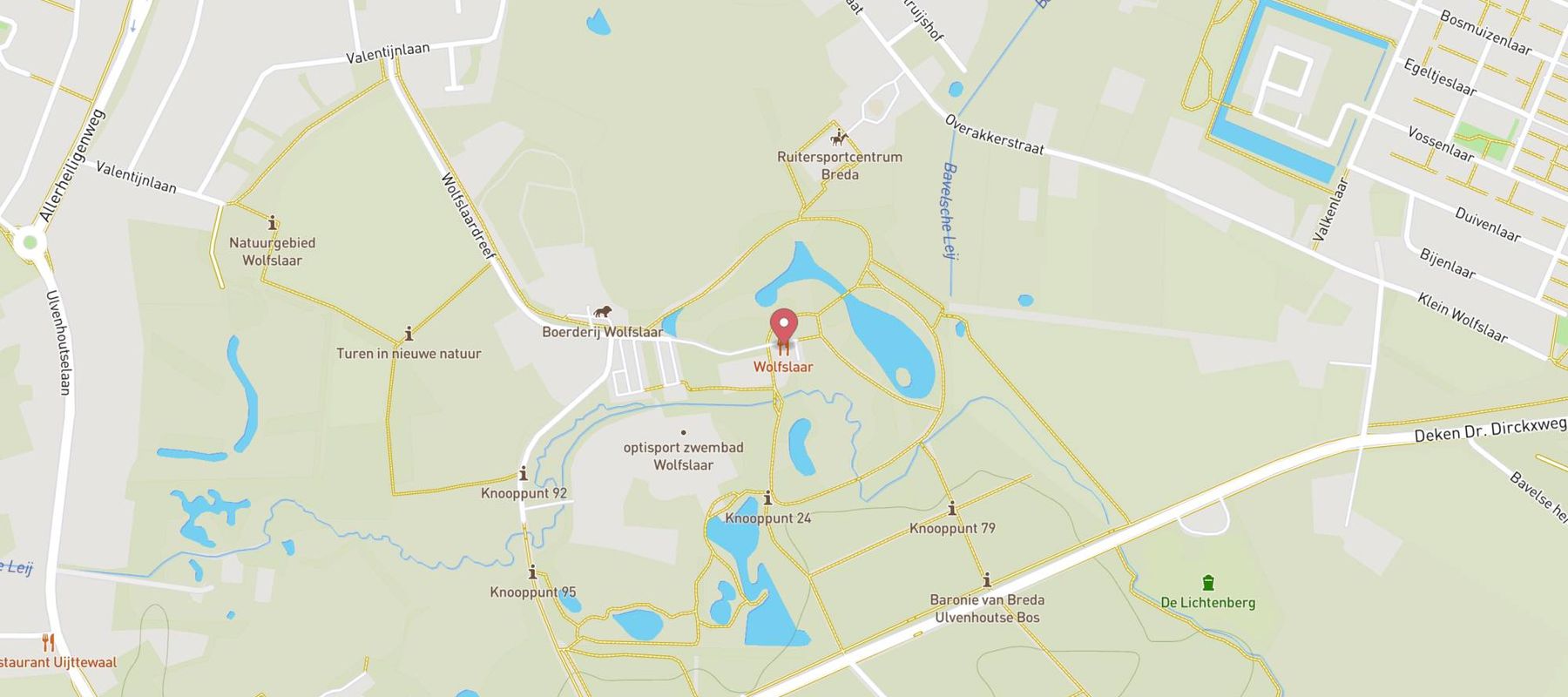 Restaurant Wolfslaar map