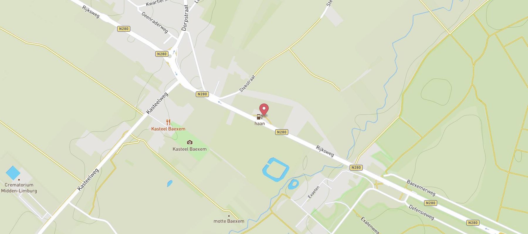 Shell tankstation Baexem map