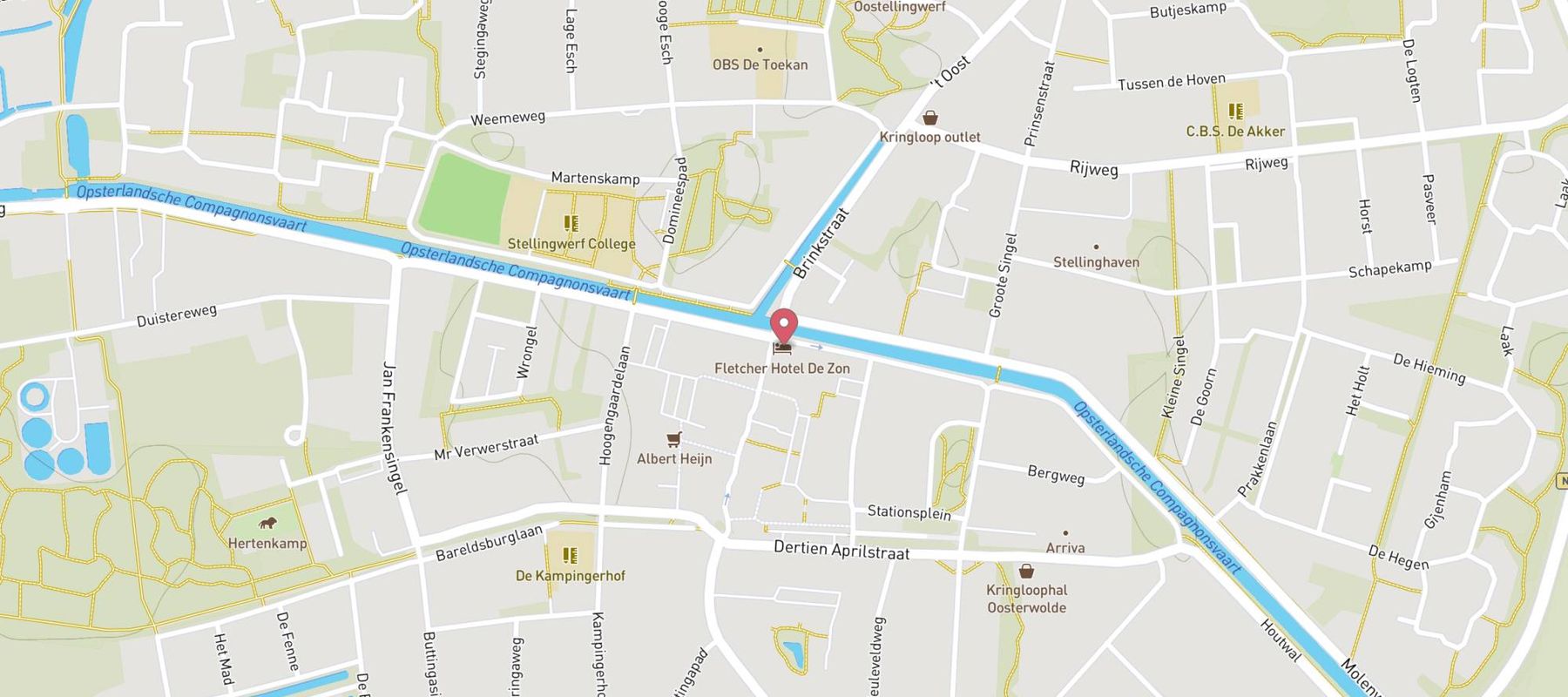 Fletcher Hotel-Restaurant De Zon map