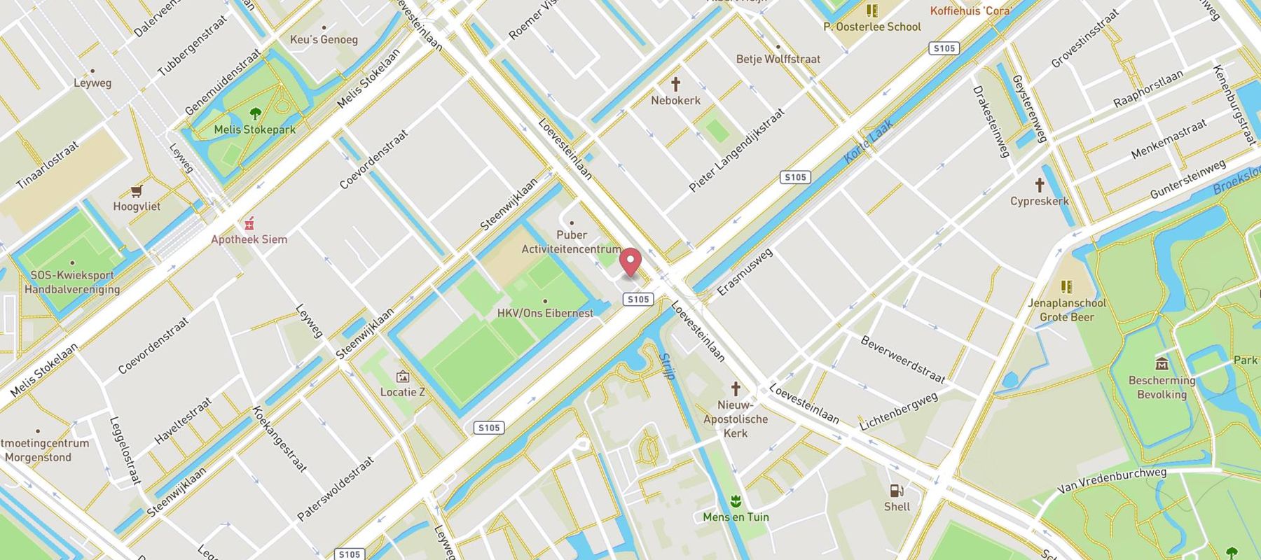 haan tankstation Loevesteinlaan Den Haag map