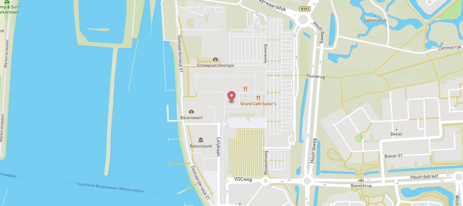 McDonald's Lelystad Bataviastad map