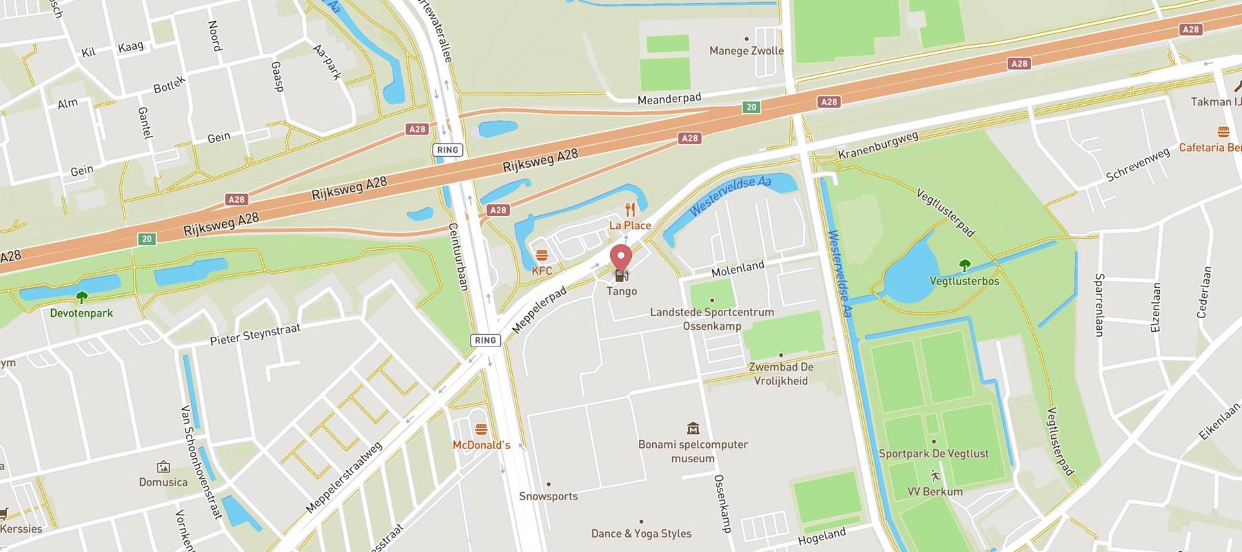 Tango Zwolle Oude Meppelerweg map
