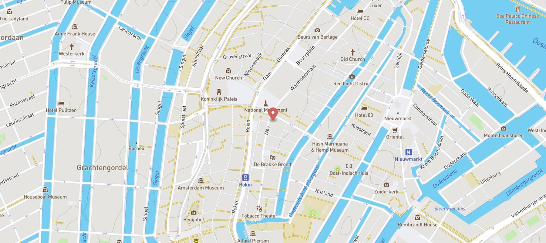 RHO Hotel Amsterdam map