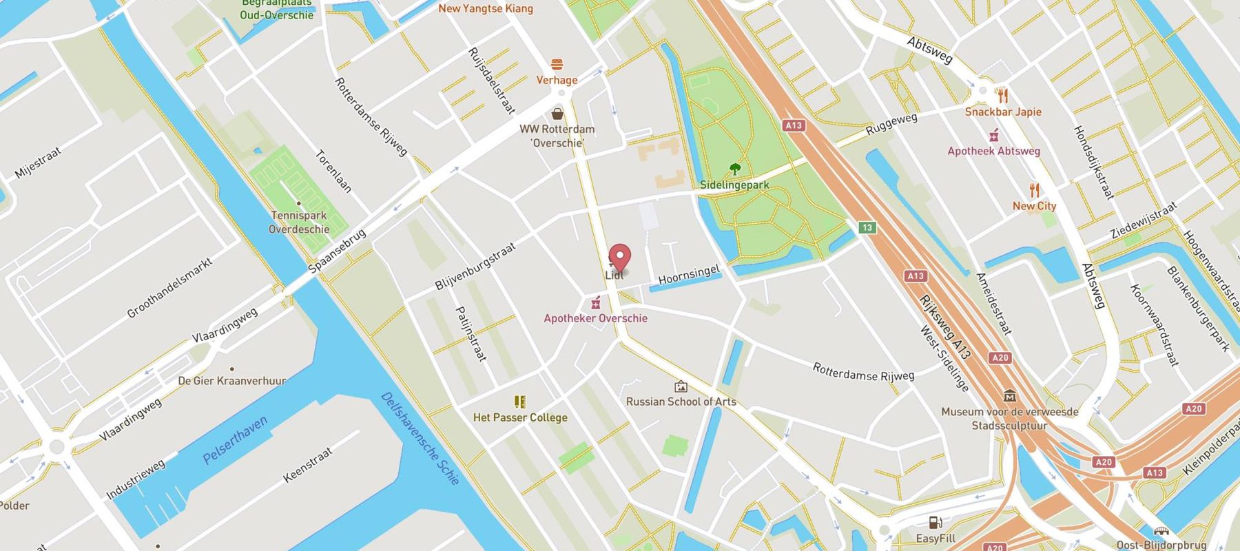 HEMA Rotterdam Overschie map