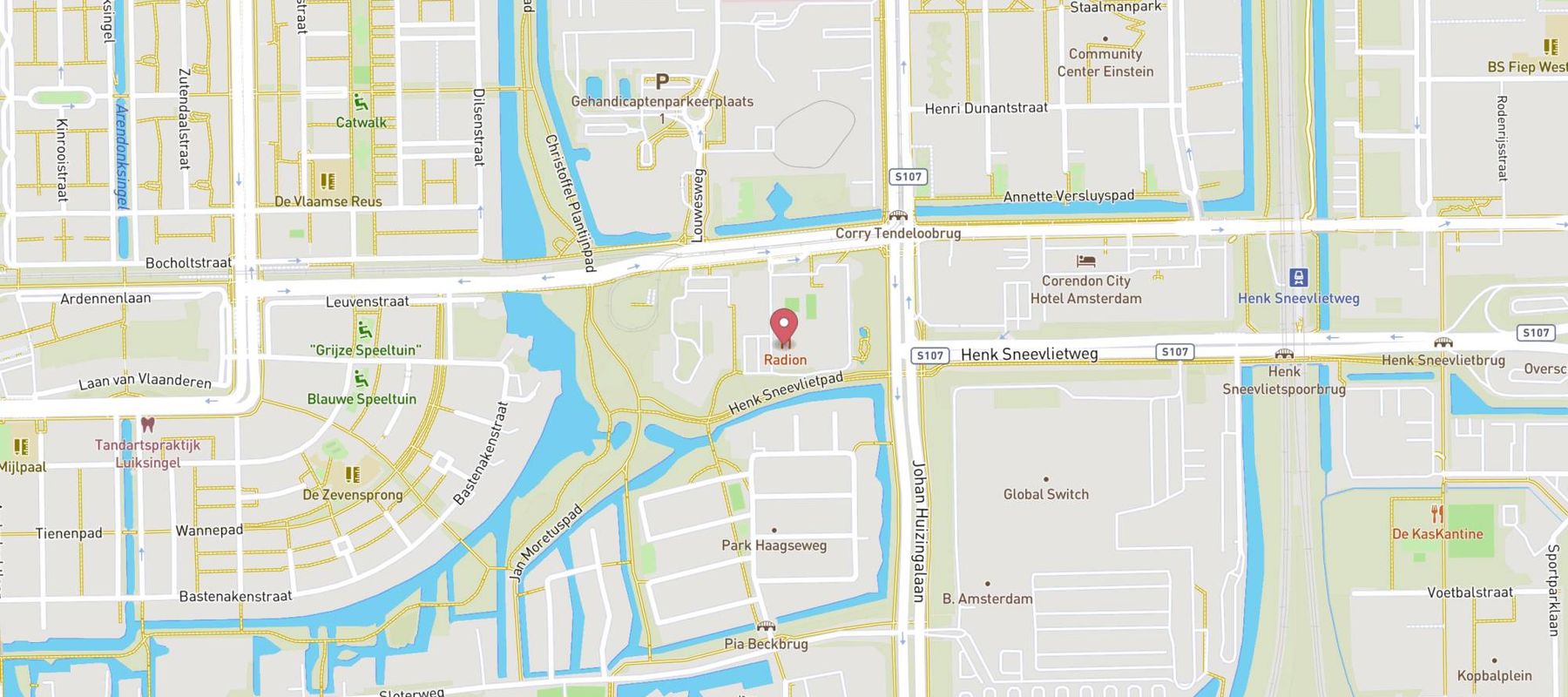 RADION Amsterdam map