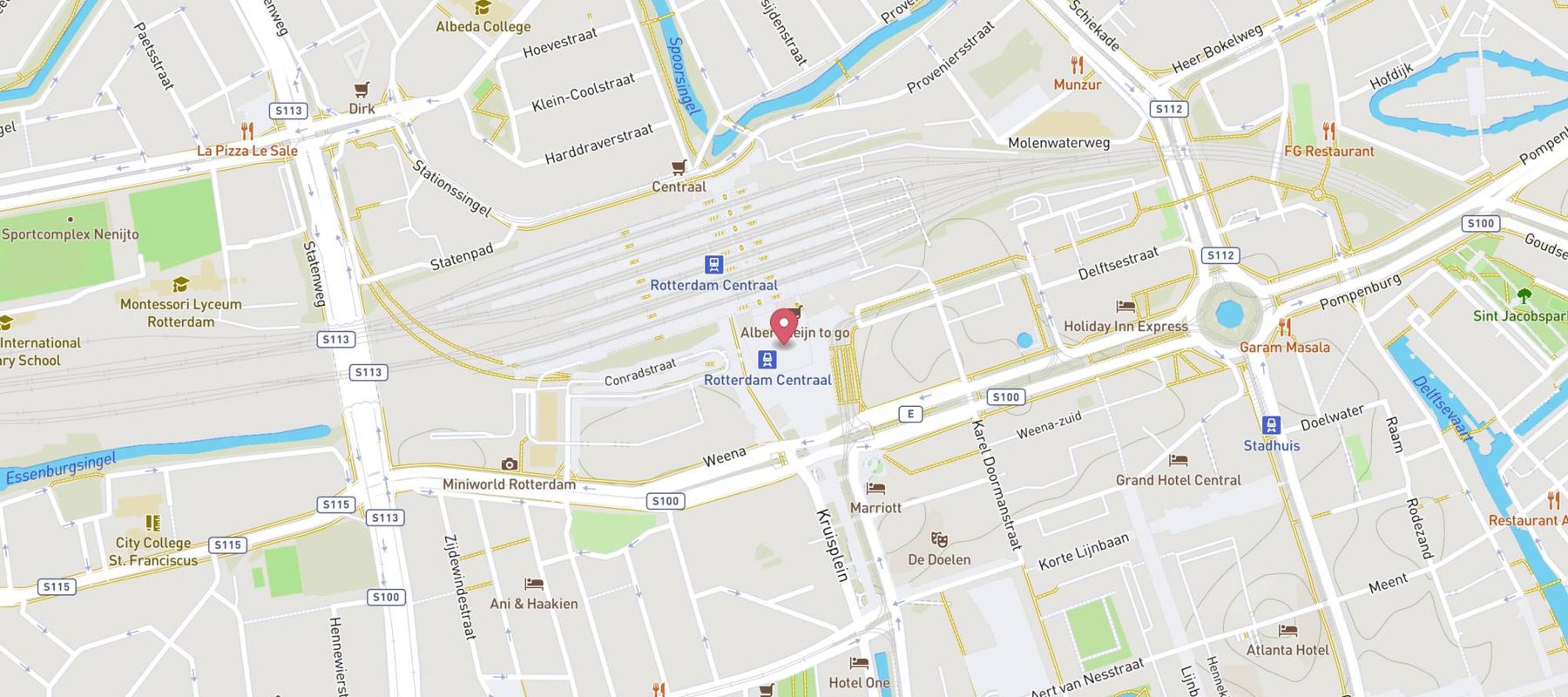 Stationshal Rotterdam Centraal map