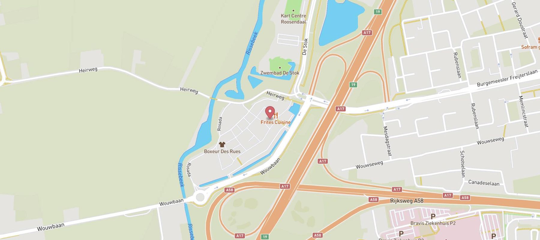 River Woods Outlet map