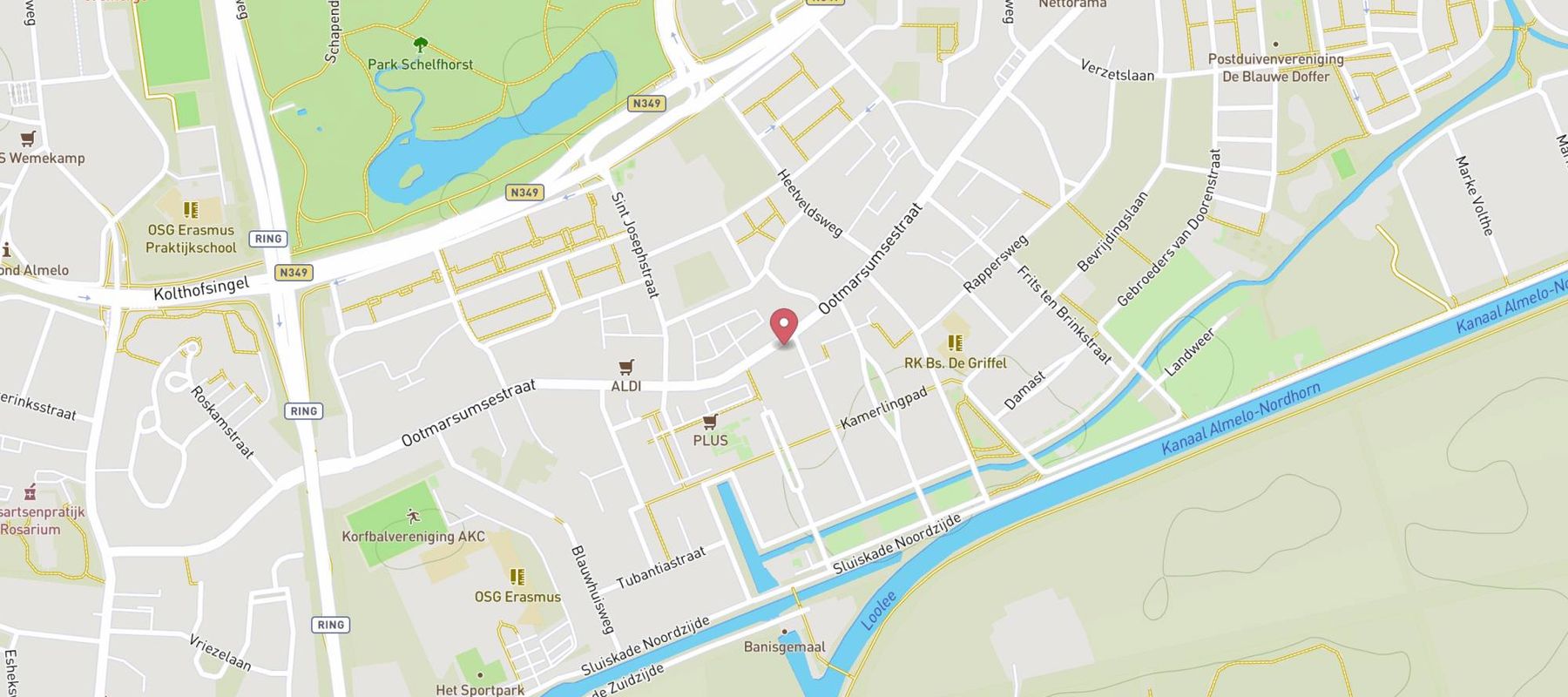 HEMA Almelo-Ootmarsumsestraat map