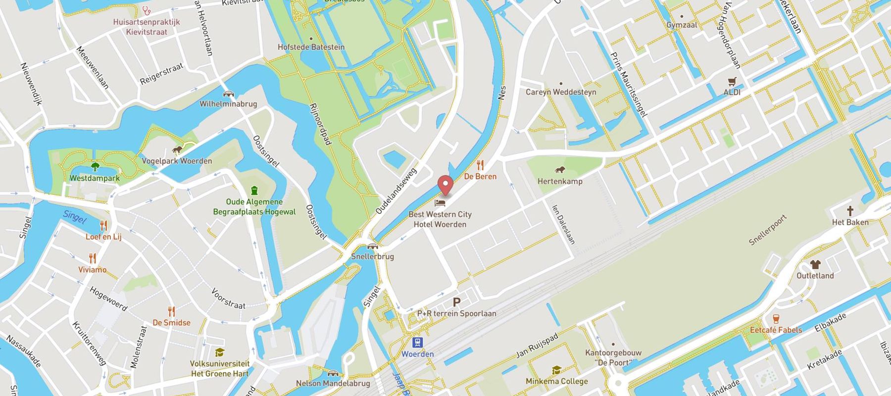 Best Western City Hotel Woerden map