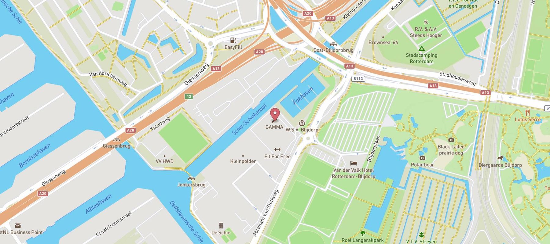 GAMMA bouwmarkt Blijdorp, Rotterdam map