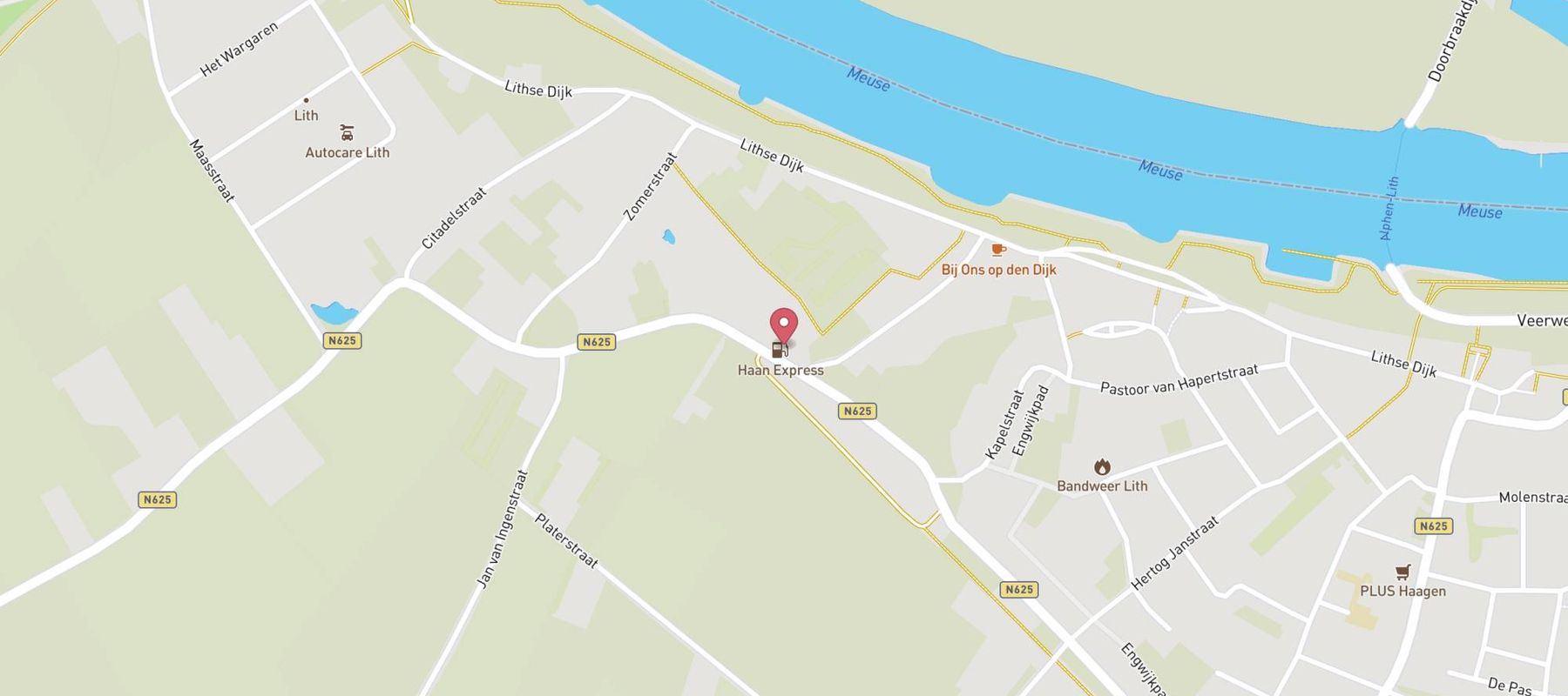 haan Express tankstation Verboven - Lith map