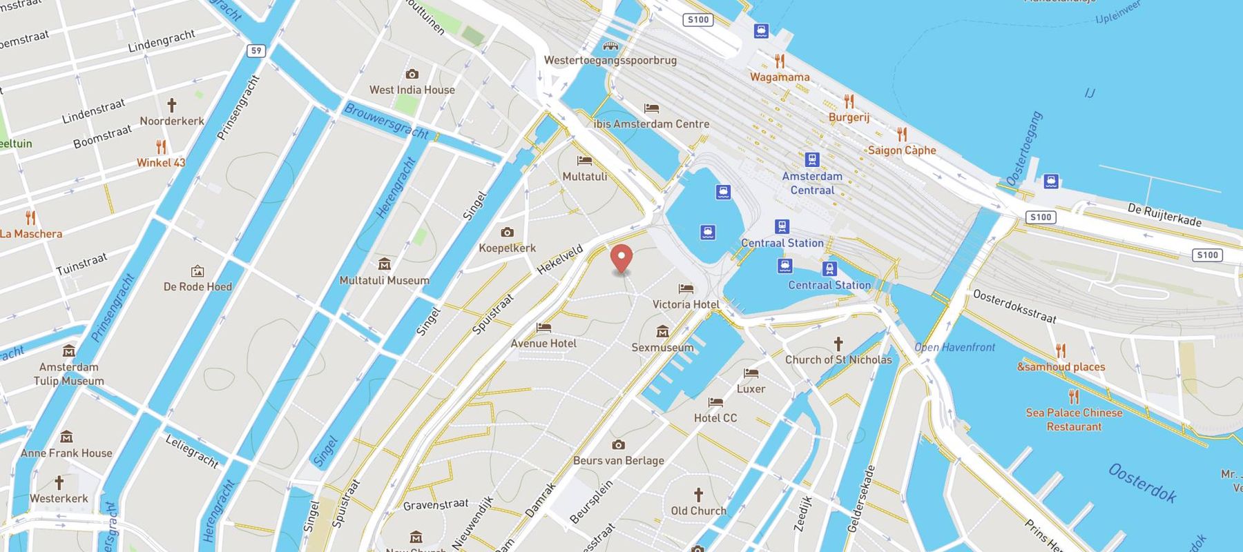 McDonald's Amsterdam Nieuwendijk 70 map