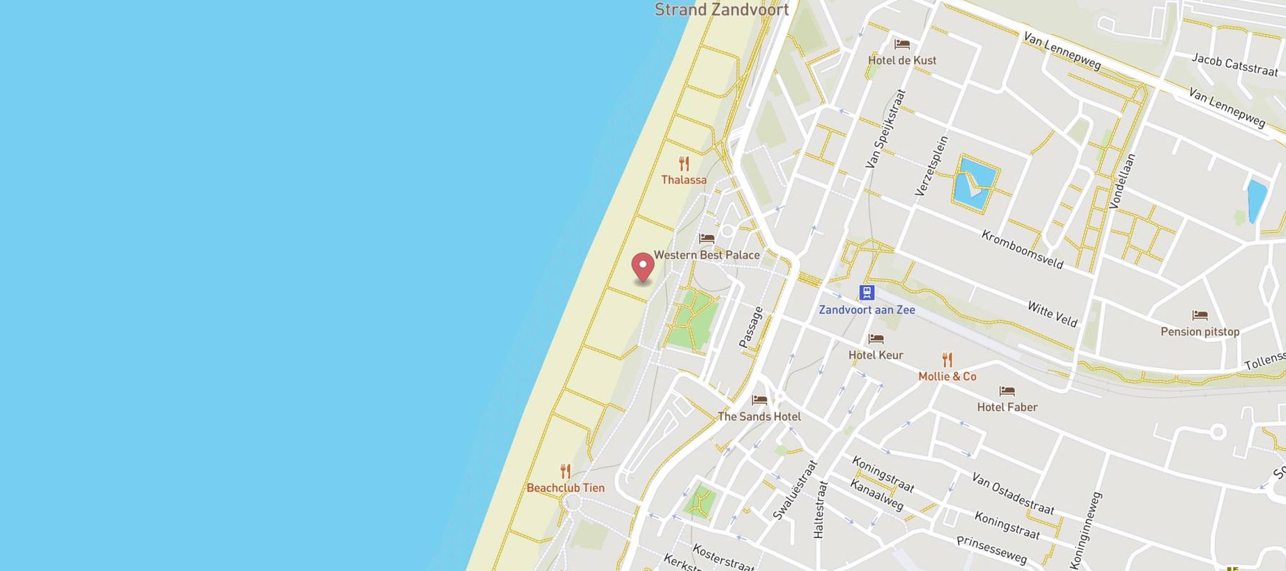 Mango’s Beachbar Zandvoort map