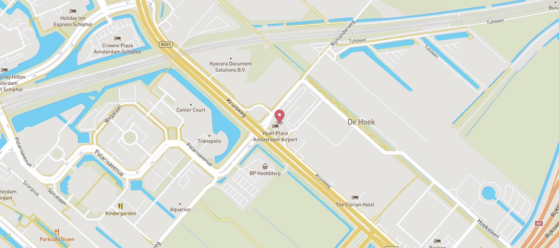 Hyatt Place Amsterdam Airport map