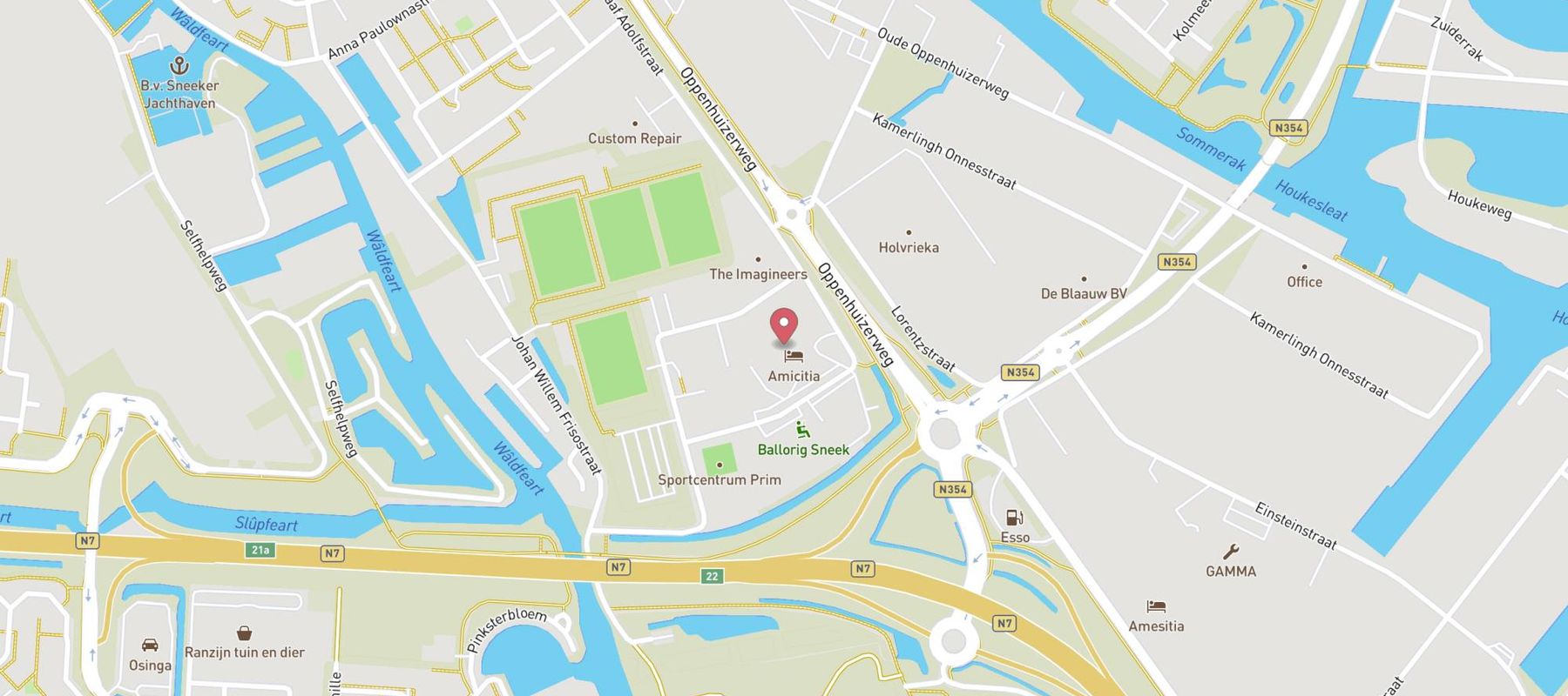 Amicitia Hotel map
