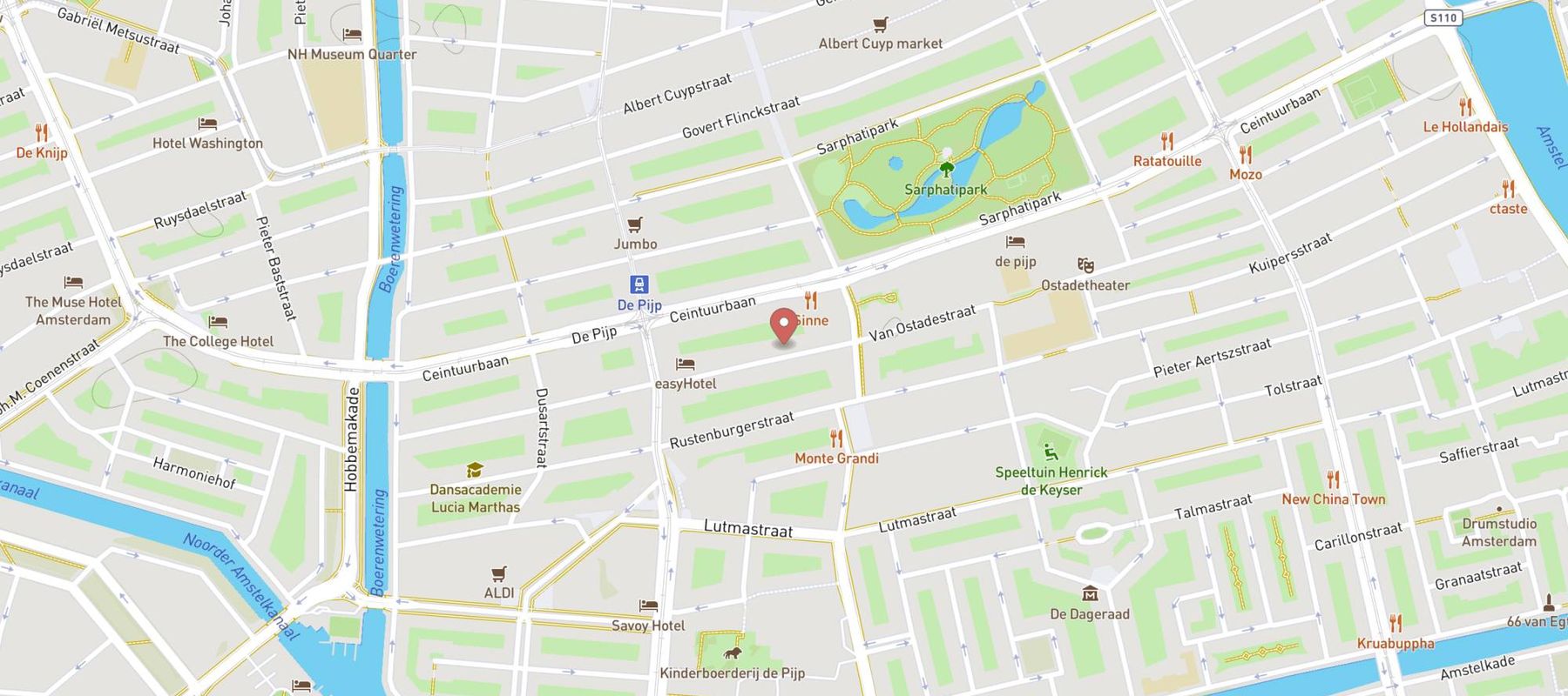 Bicycle hotel, 5% discount if you book directly map