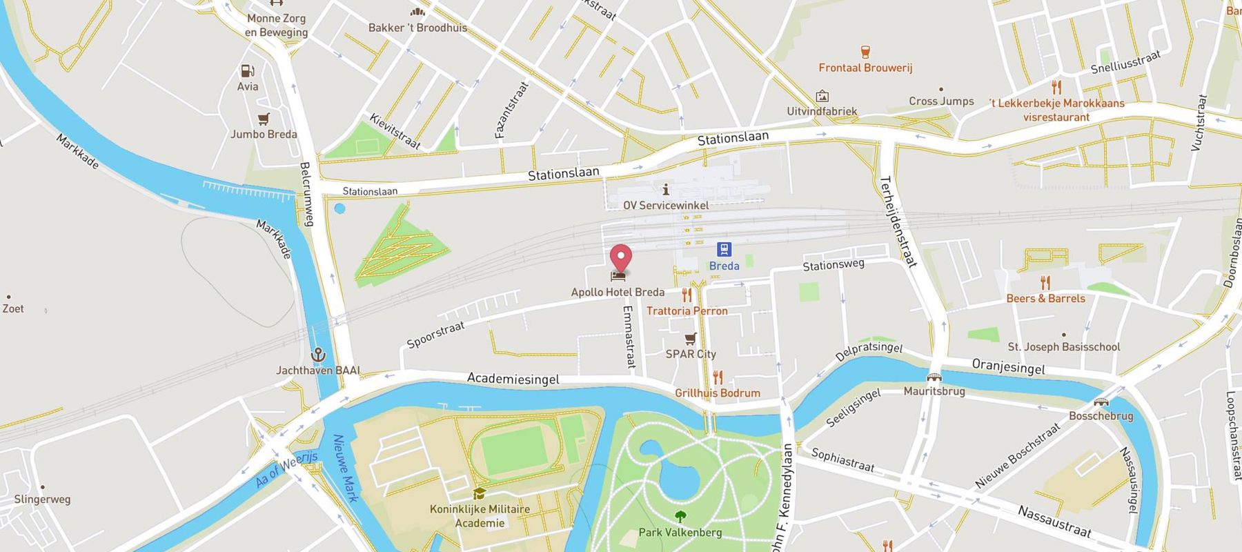 Leonardo Hotel Breda City Center map