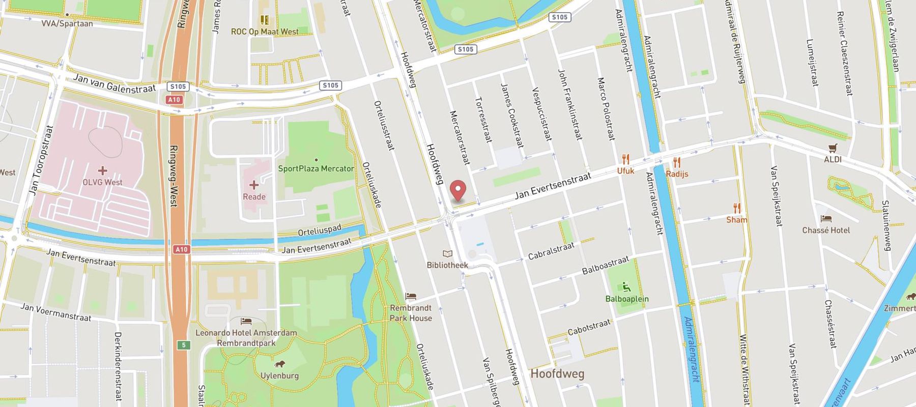 Pearle Opticiens Amsterdam - West map