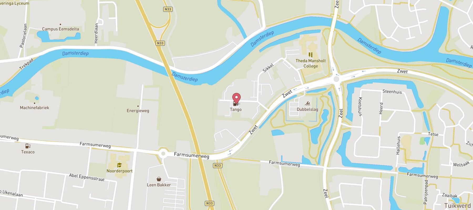 Tango Delfzijl map