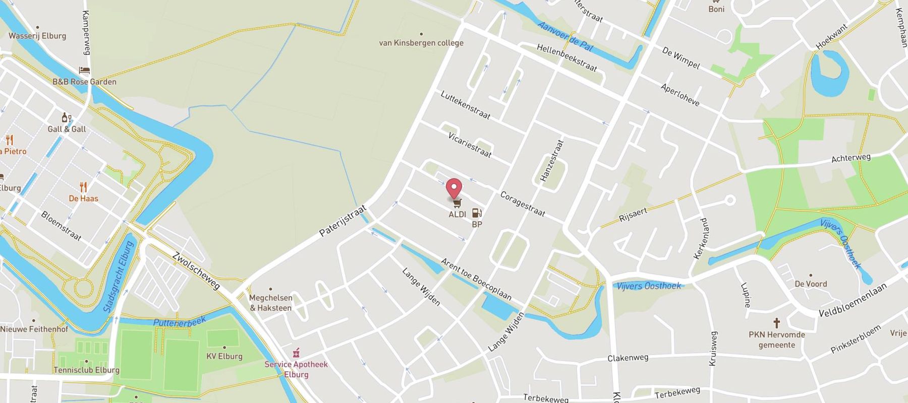 ALDI Elburg Vrijheidsstraat map