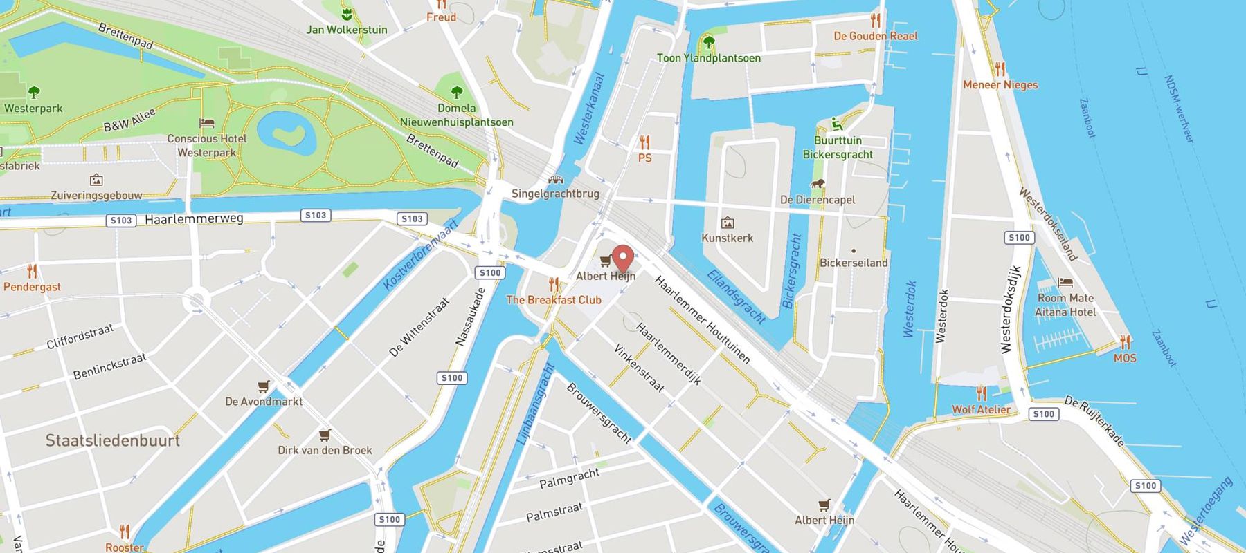 HEMA Amsterdam Haarlemmerplein map