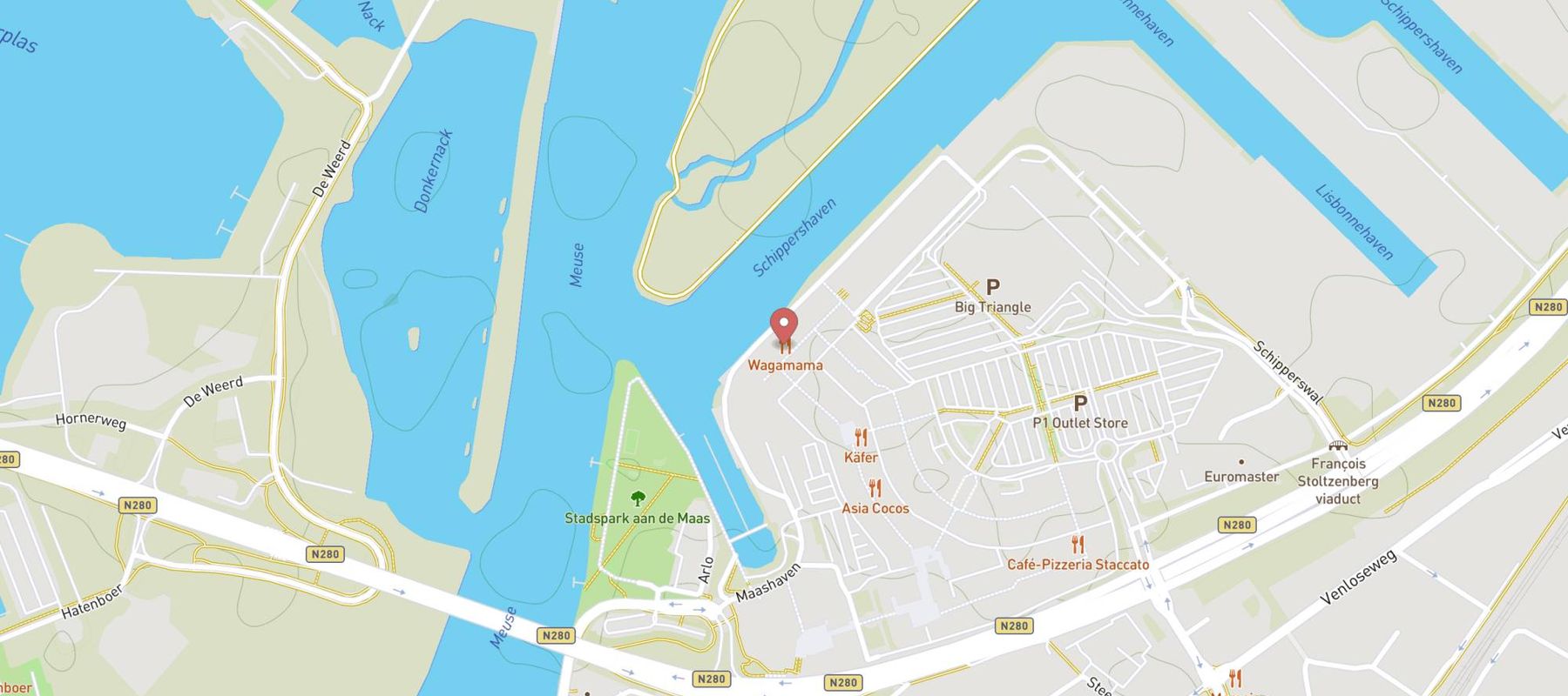 Wagamama Roermond map