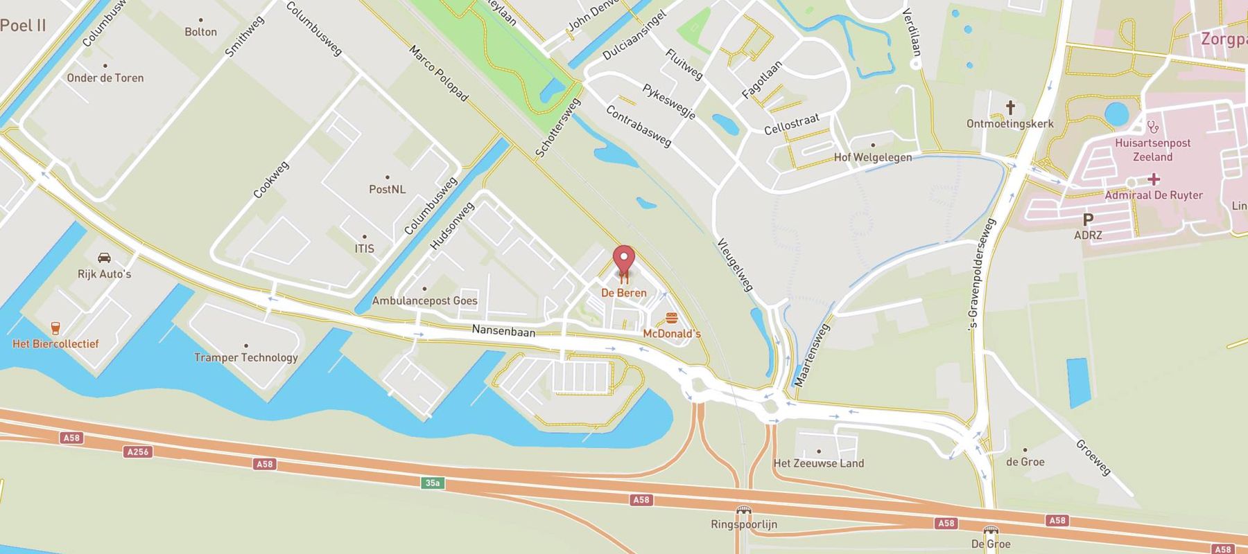 Restaurant De Beren Goes map