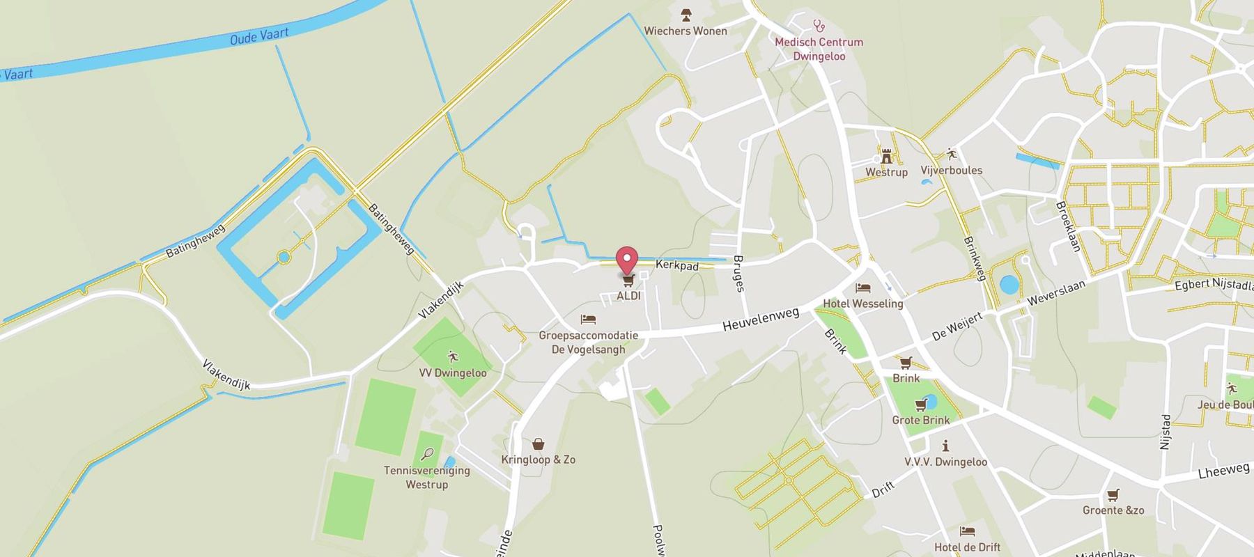 ALDI Dwingeloo Valderseweg map