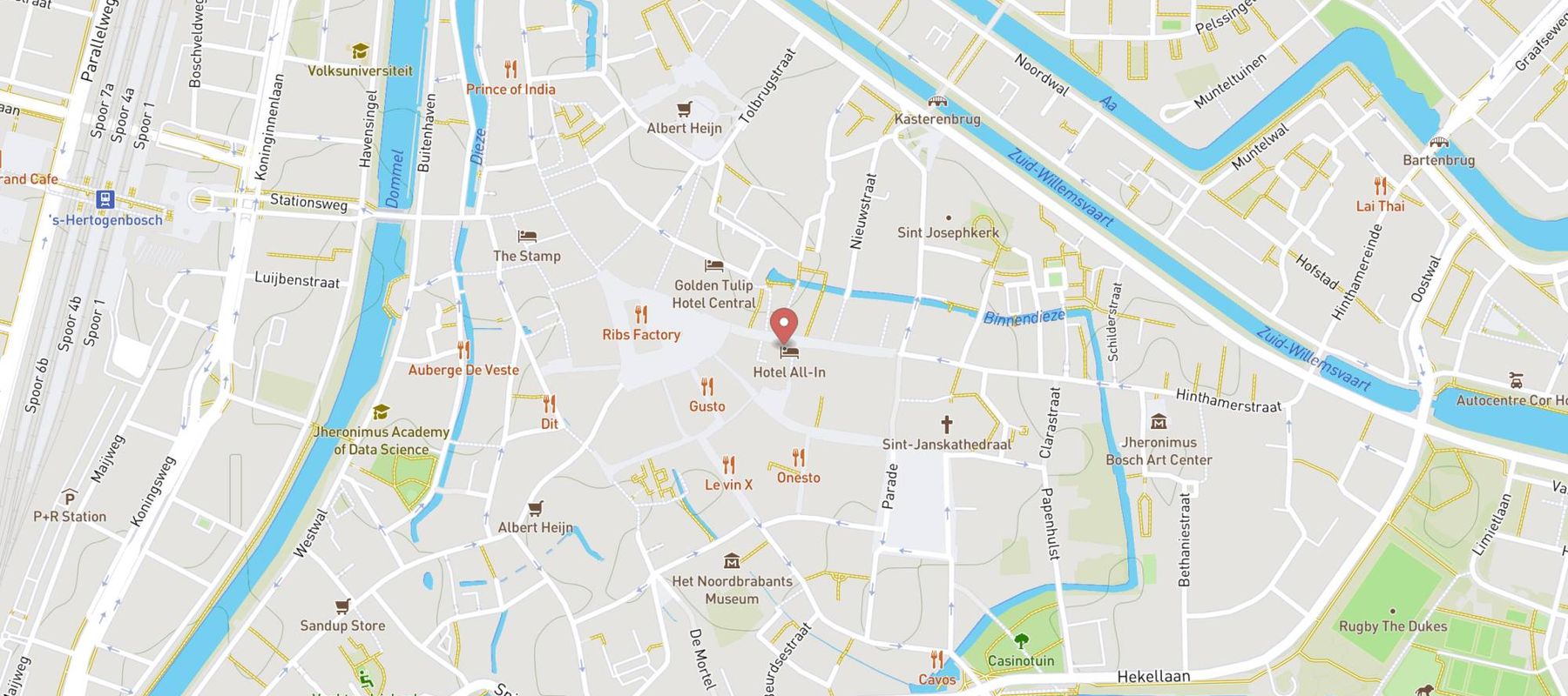 Lunch Den Bosch Bagatelle map