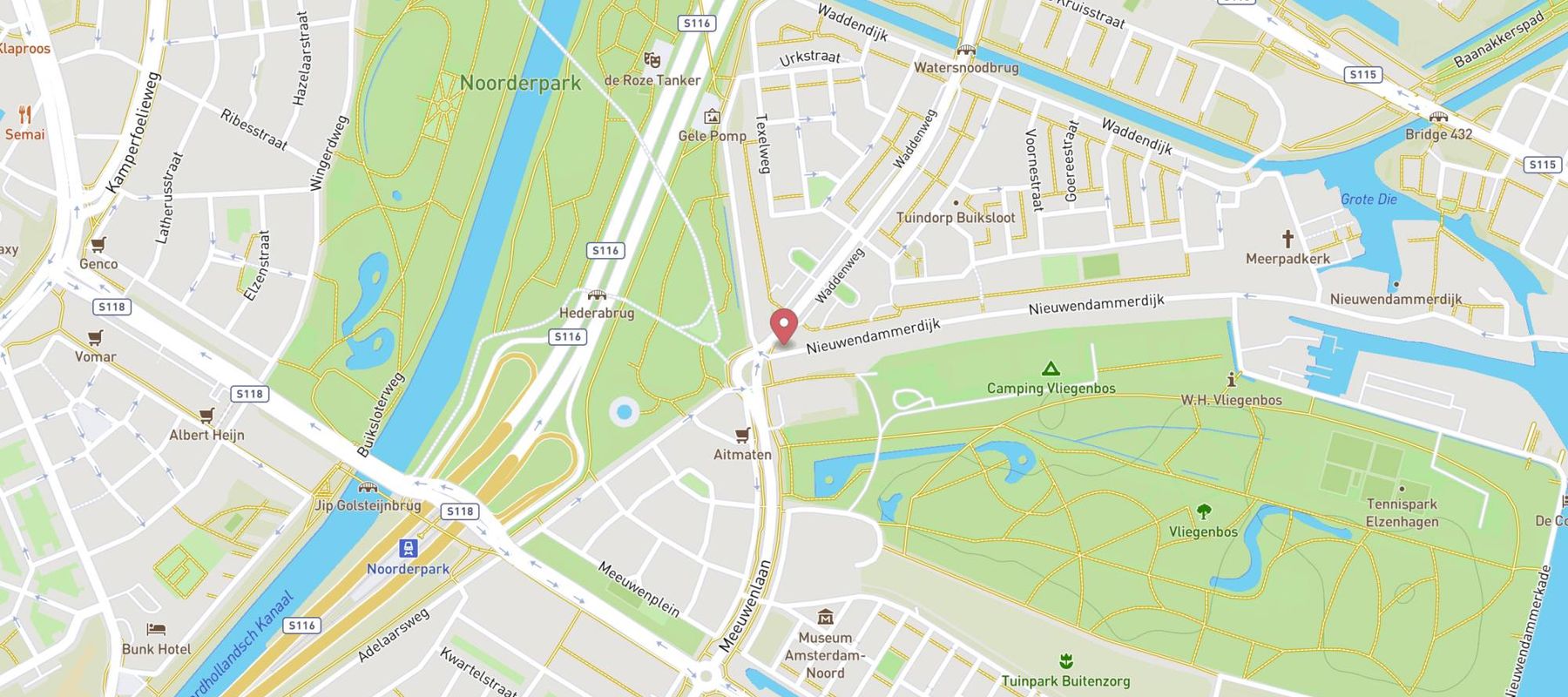 De Pizzabakkers Noorderpark map