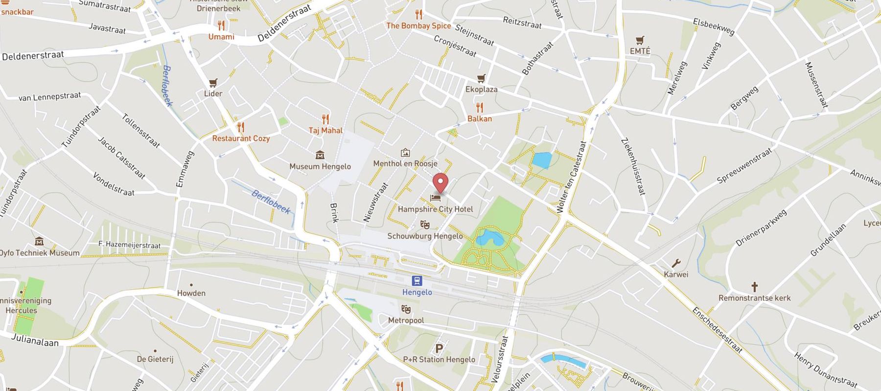 Leonardo Hotel Hengelo City Center (Former City Hotel Hengelo) map
