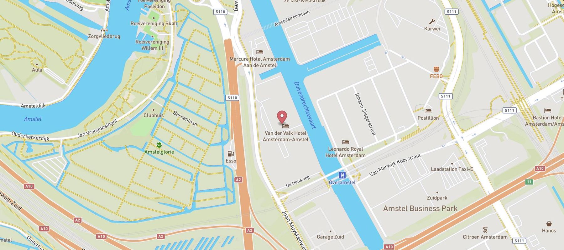 Van der Valk Hotel Amsterdam - Amstel map