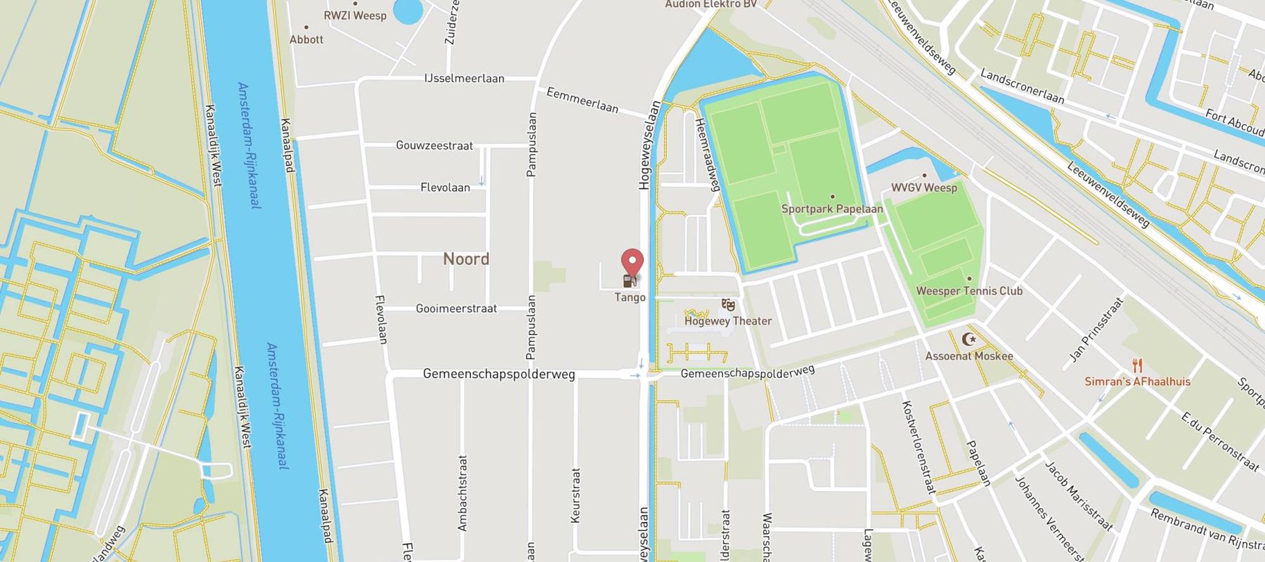 Tango Weesp map