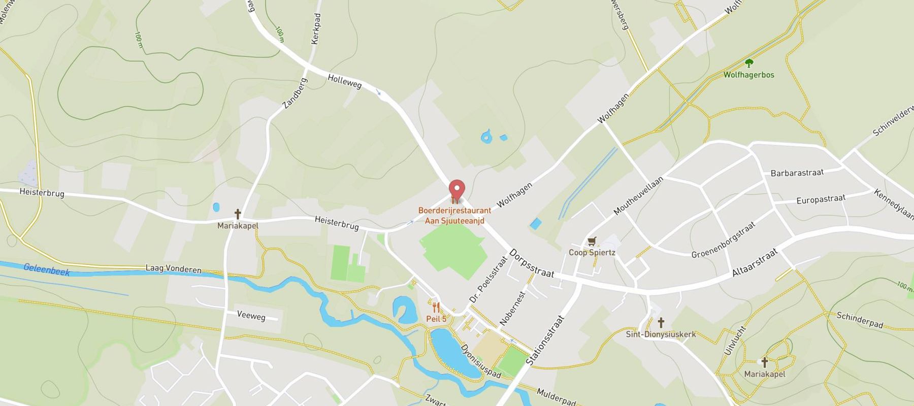 Biologisch restaurant Aan Sjuuteeänjd map