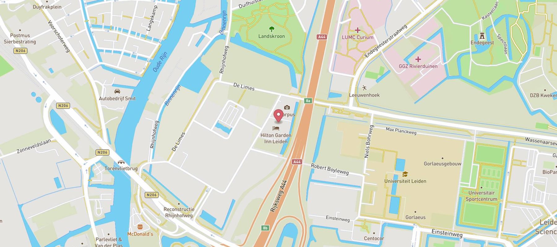 Hilton Garden Inn Leiden map