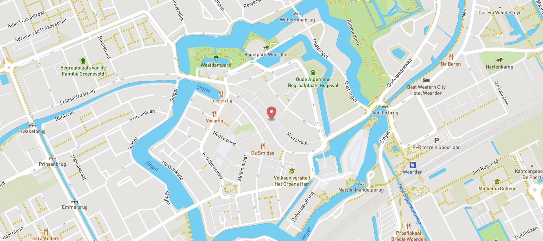 Pearle Opticiens Woerden map