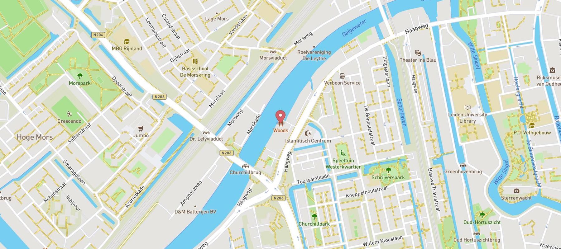 Woods Restaurant map