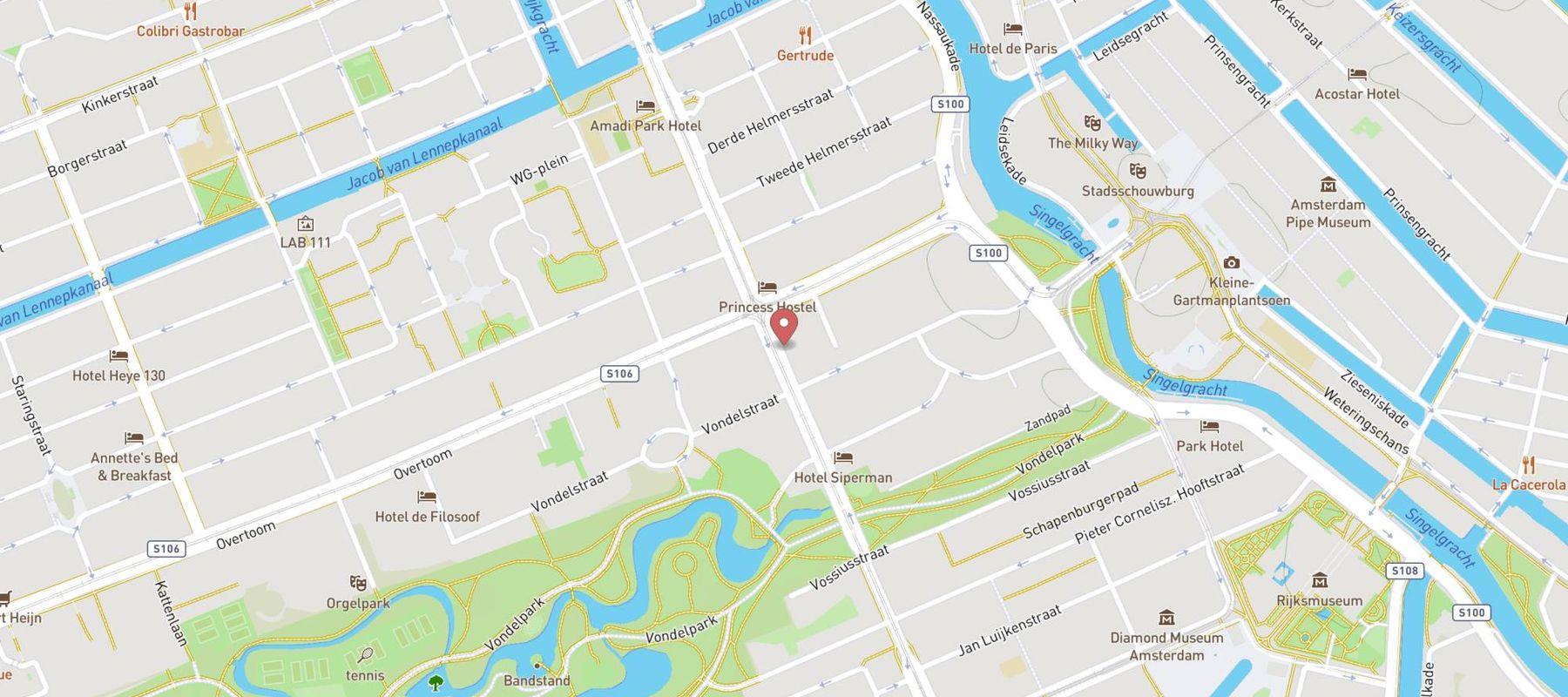 Huygens Place Amsterdam map