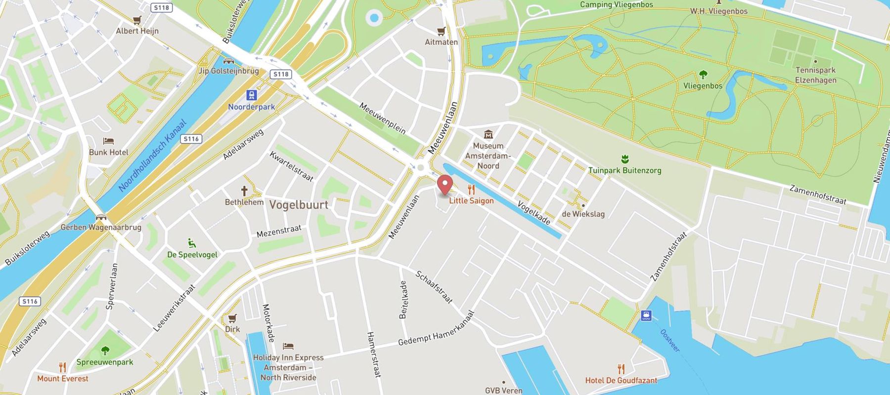 SPAR express Amsterdam Noord map