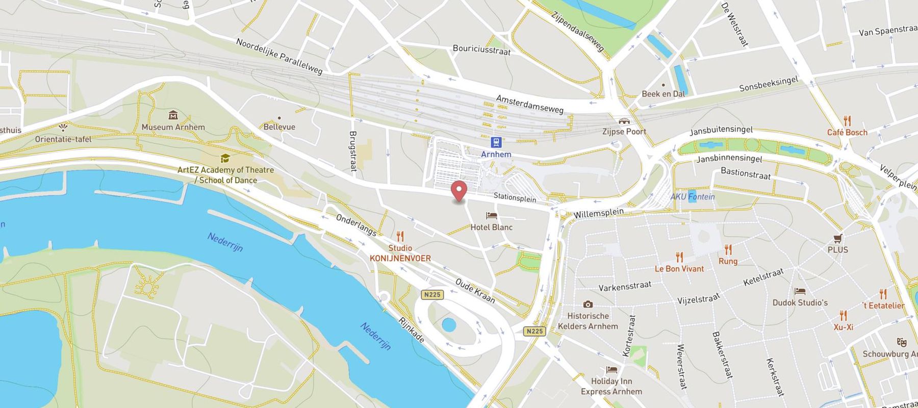 Hertz Autoverhuur - Arnhem - Bergstraat 2 HLE map