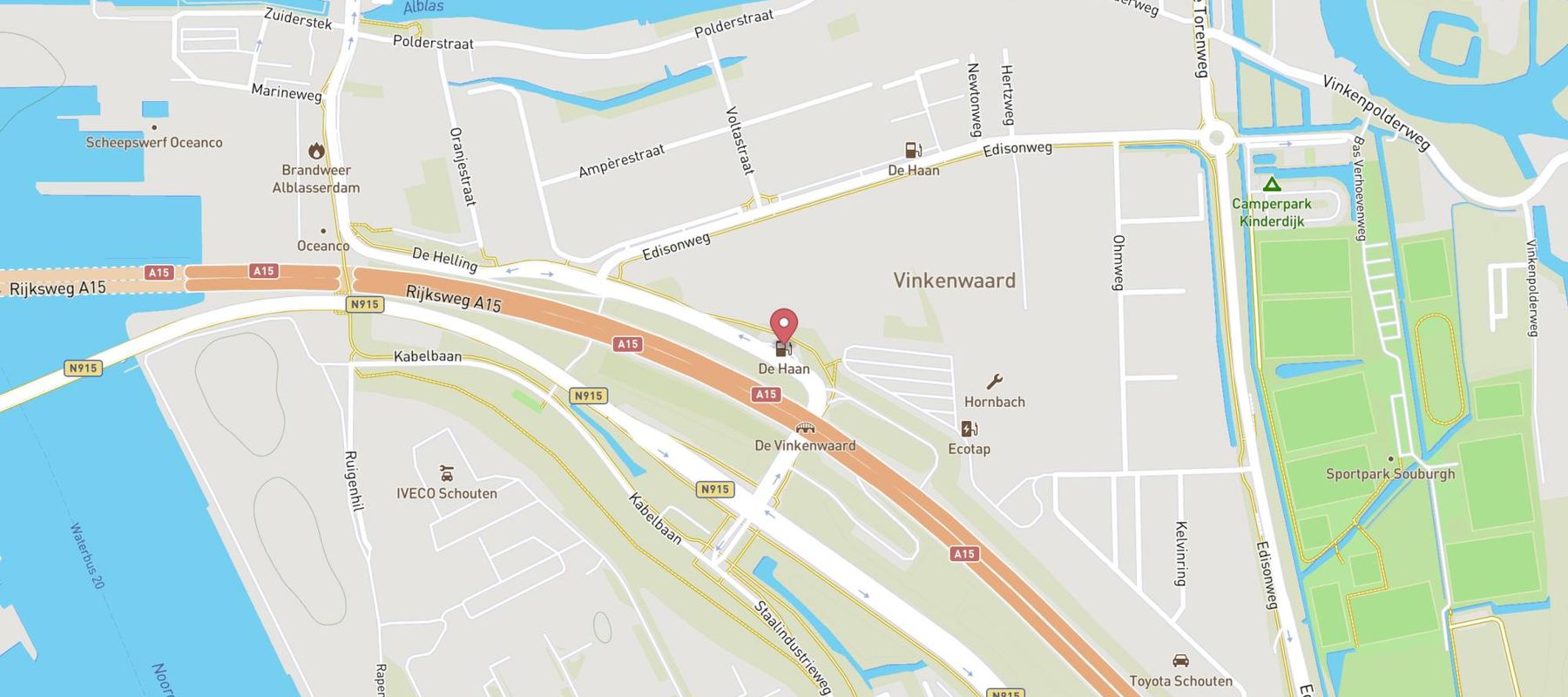 haan tankstation De Helling - Alblasserdam map